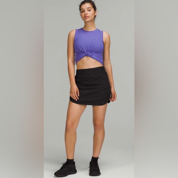 NWT Lululemon Hotty Hot HR Skirt Long Black Size 2 Shorts Underneath - Picture 4 of 11